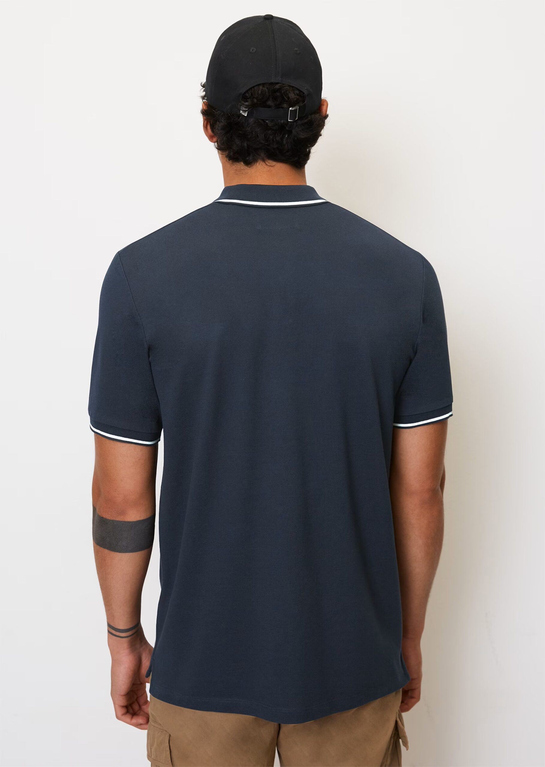 MARC O’POLO Kurzarm-Poloshirt Piqué regular aus Organic Cotton, olive