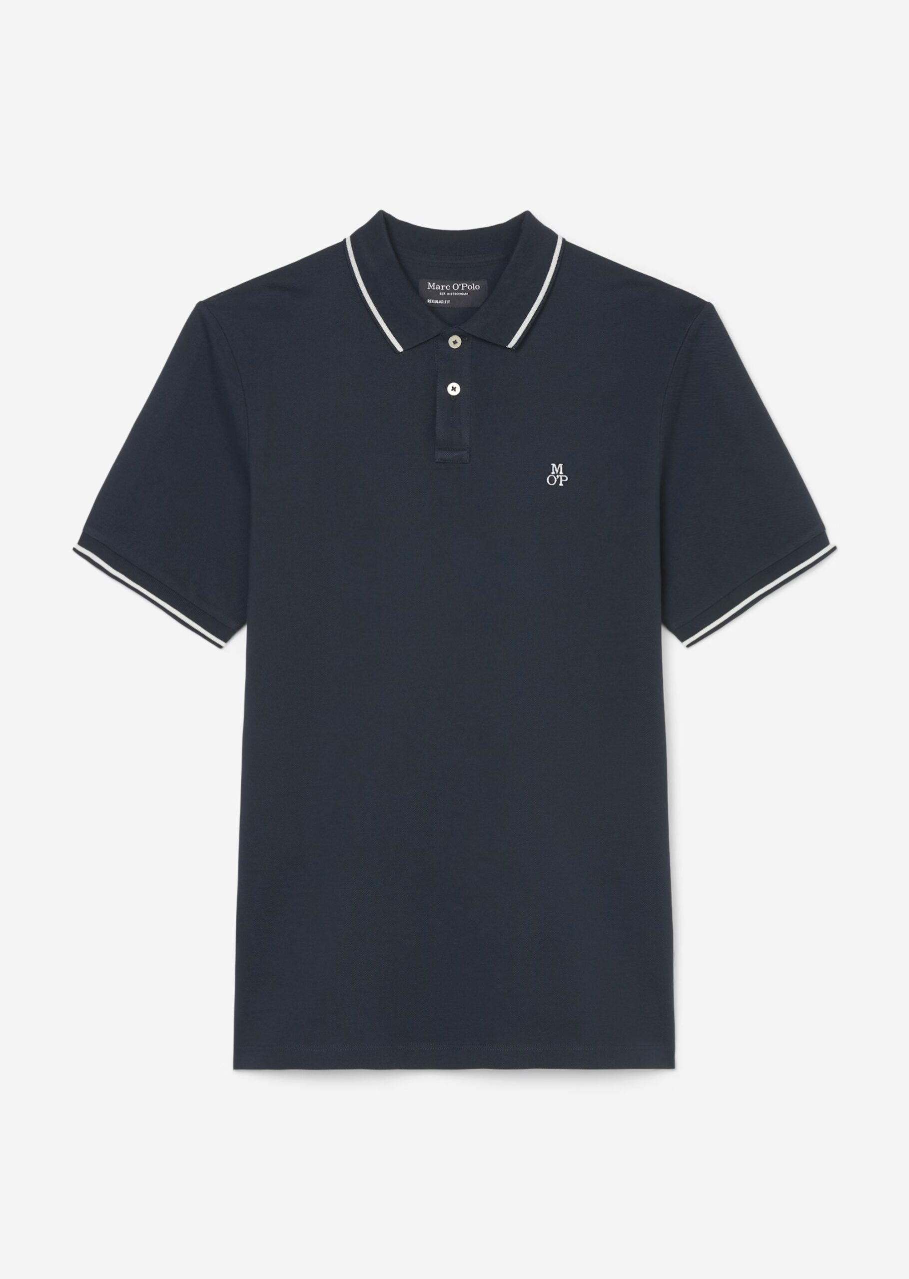 MARC O’POLO Kurzarm-Poloshirt Piqué regular aus Organic Cotton, olive