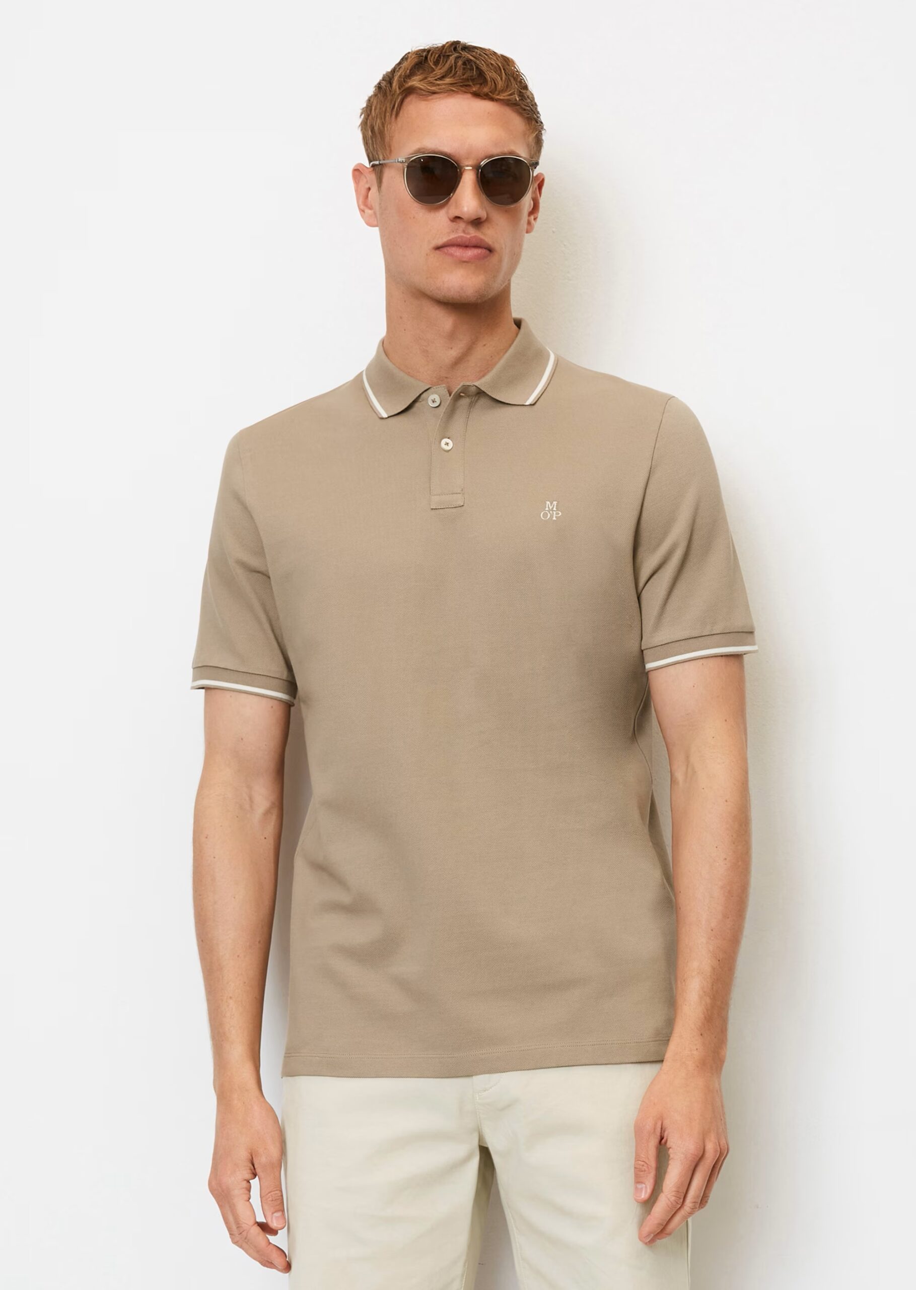 MARC O’POLO Kurzarm-Poloshirt Piqué regular aus Organic Cotton, olive