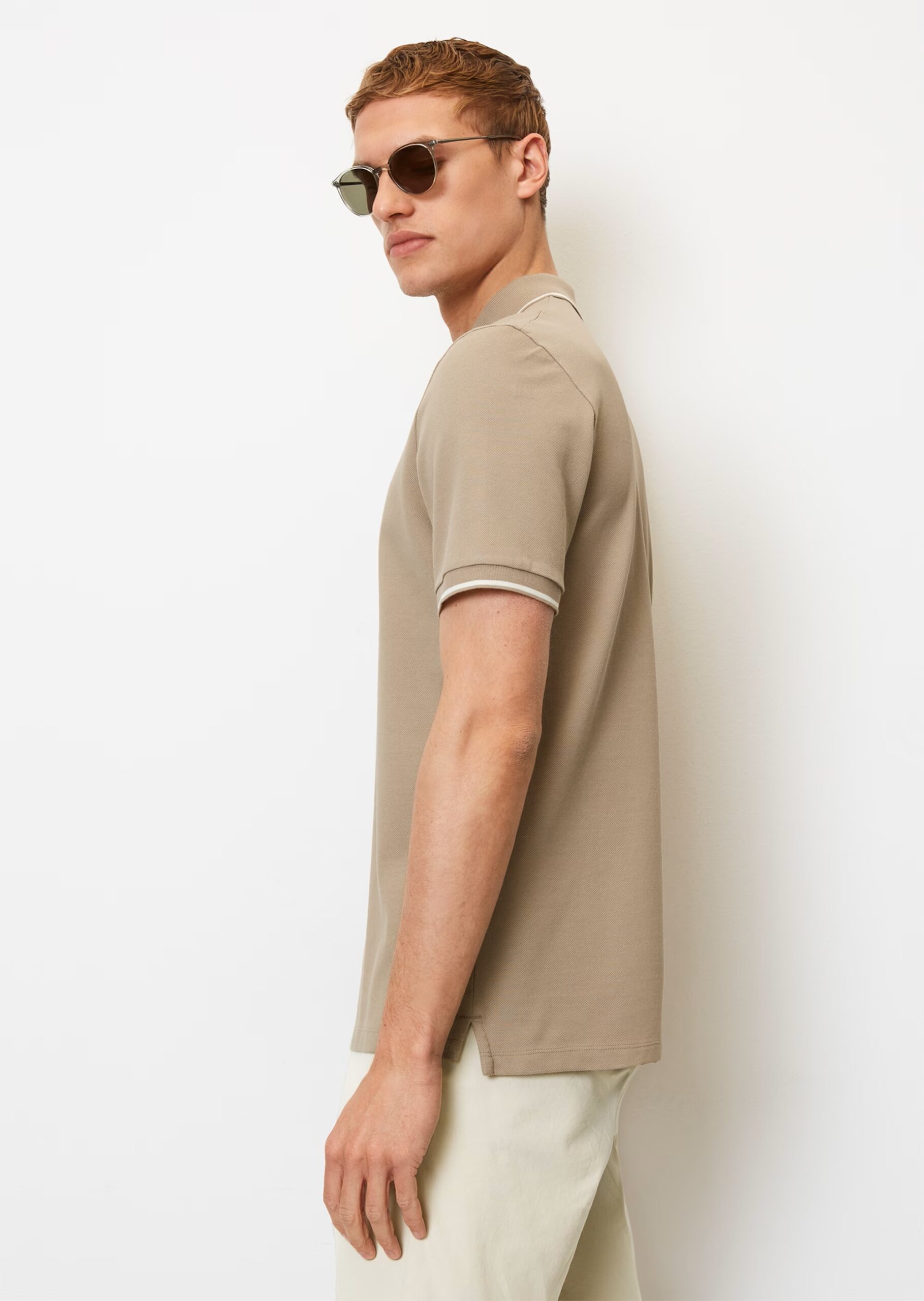 MARC O’POLO Kurzarm-Poloshirt Piqué regular aus Organic Cotton, olive