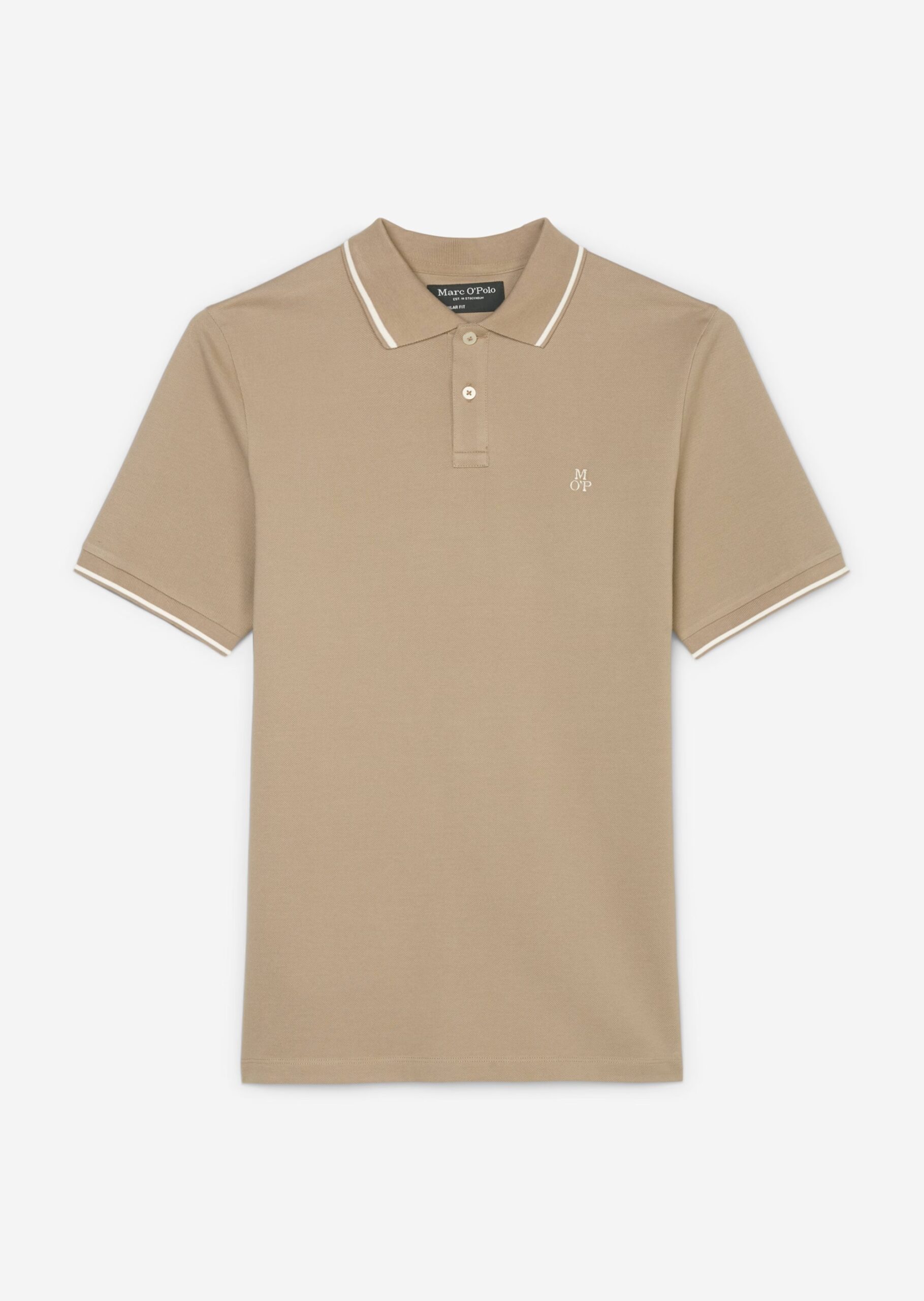 MARC O’POLO Kurzarm-Poloshirt Piqué regular aus Organic Cotton, olive