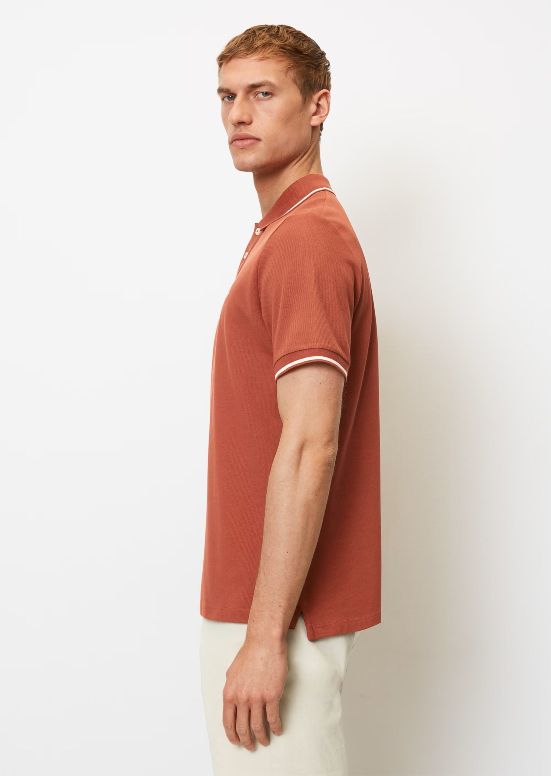 MARC O’POLO Kurzarm-Poloshirt Piqué regular aus Organic Cotton, olive