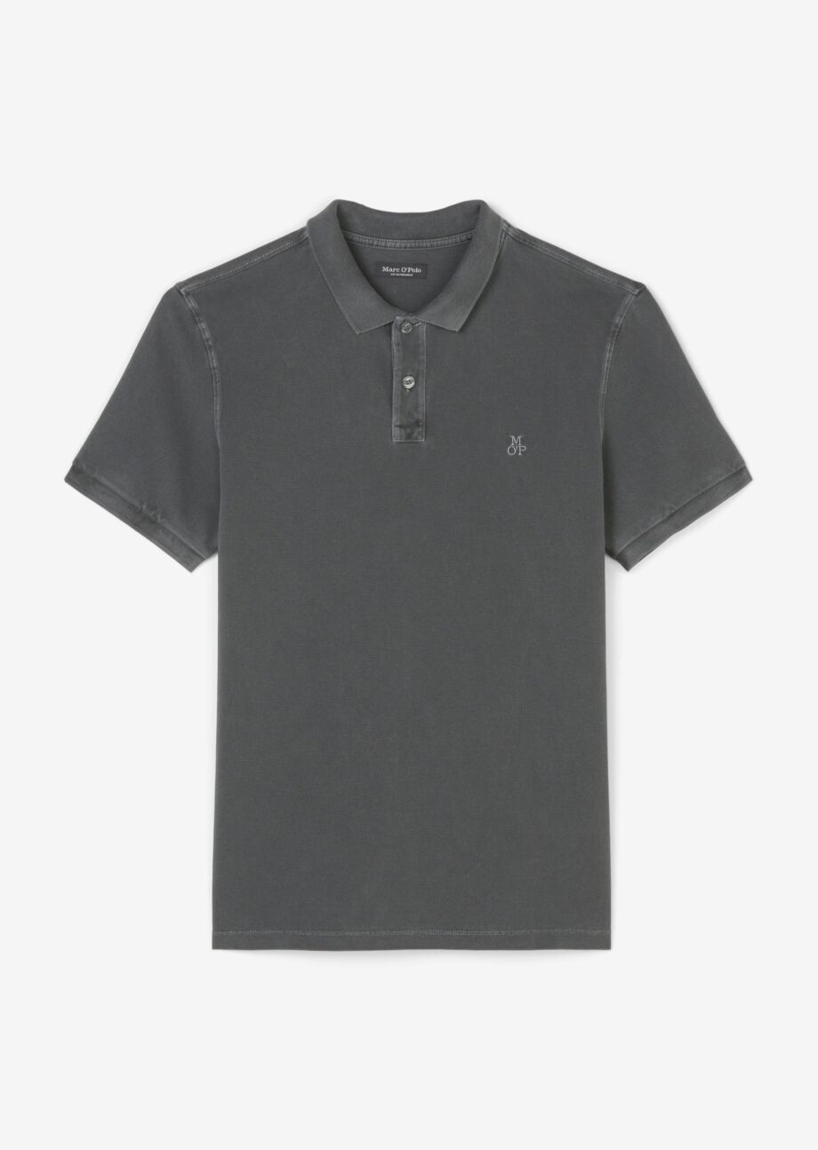 MARC O’POLO  Kurzarm-Poloshirt Piqué regular aus Bio-Baumwolle, pirate black