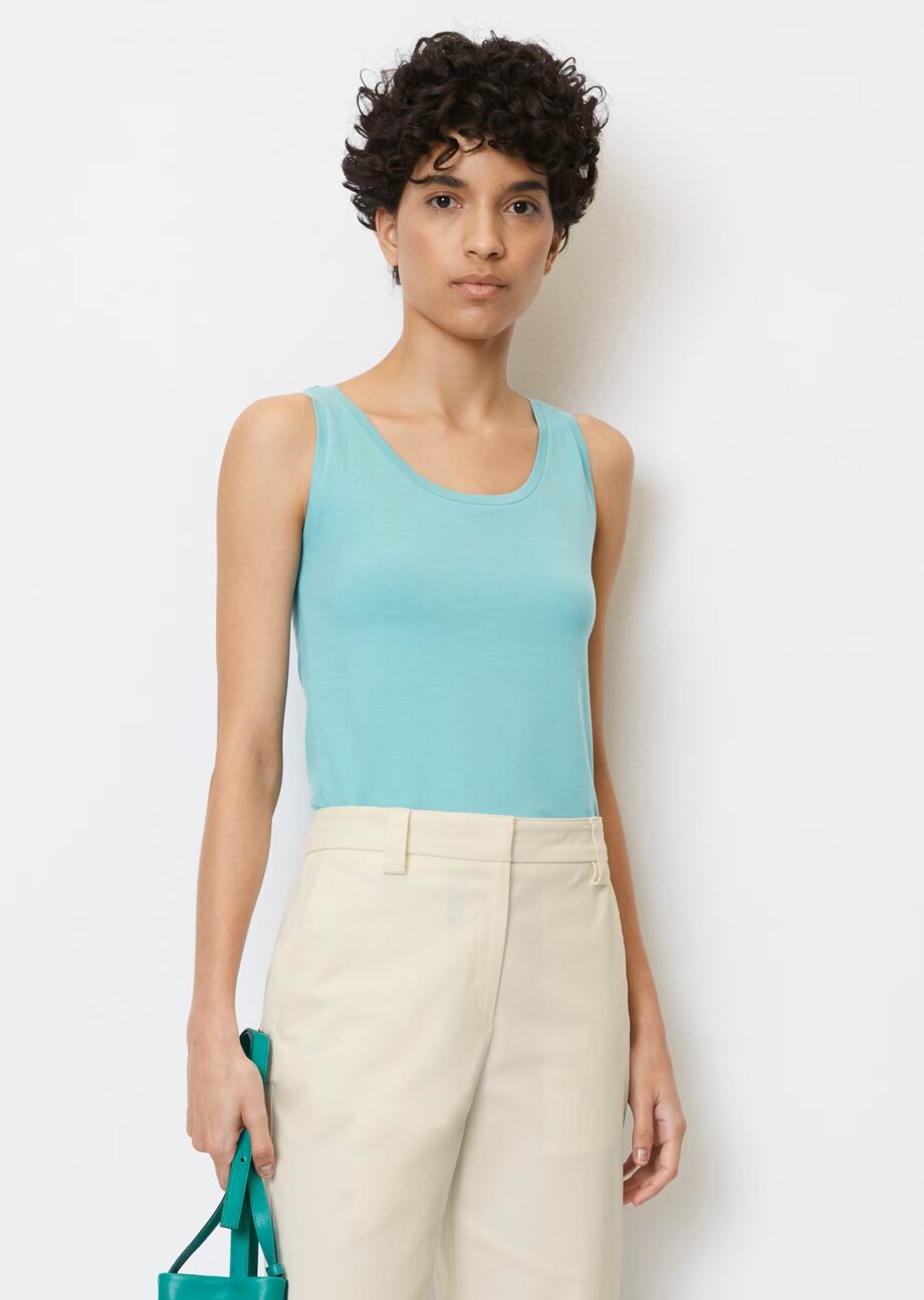 MARC O’POLO  Tanktop slim aus stretchigem Organic Cotton Jersey, sea blue