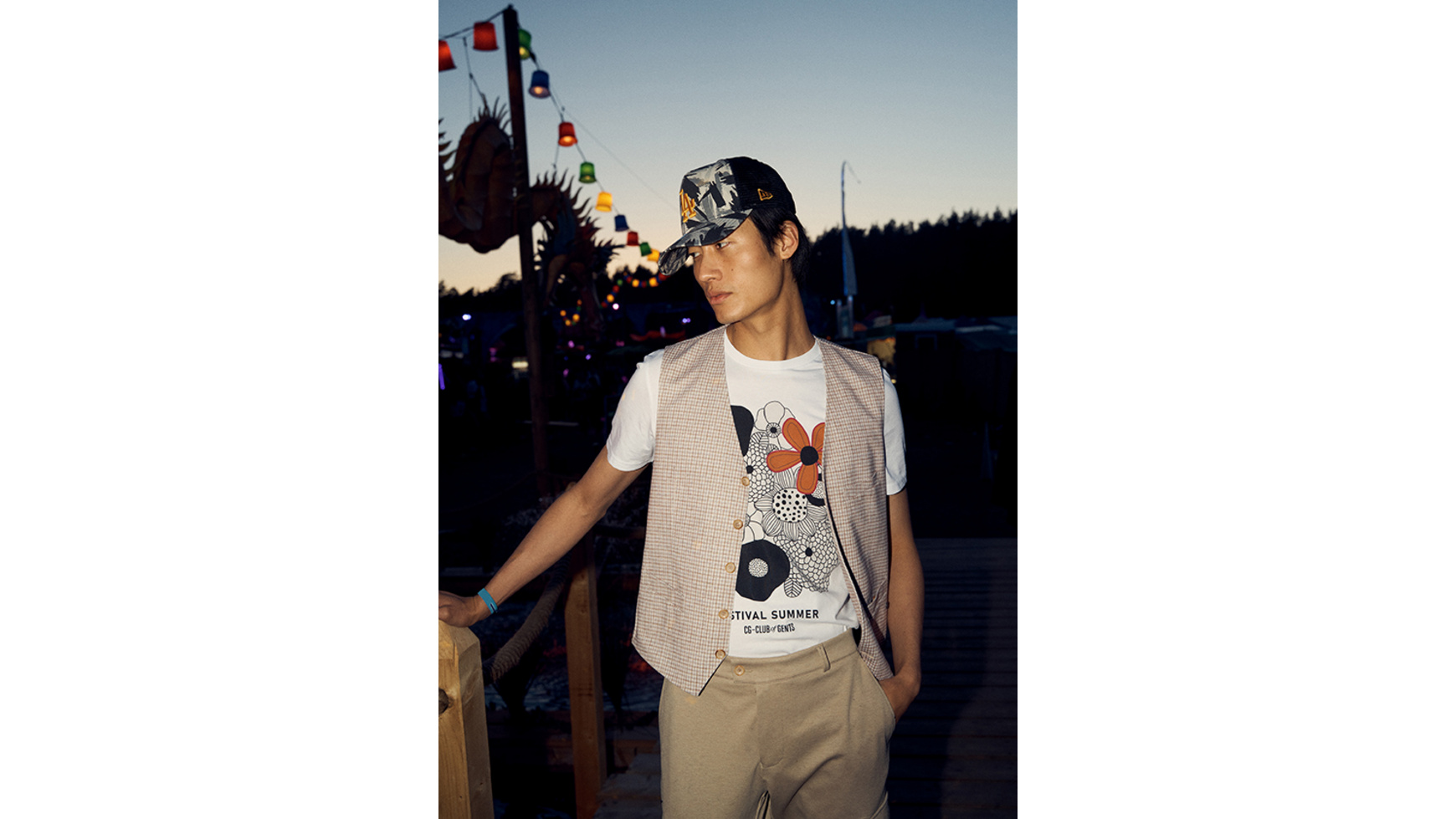 CG – CLUB of GENTS Jersey-Weste Mosley-J, beige mittel