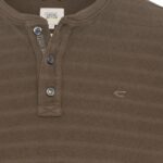 Camel active Langarm Henleyshirt aus reiner Baumwolle