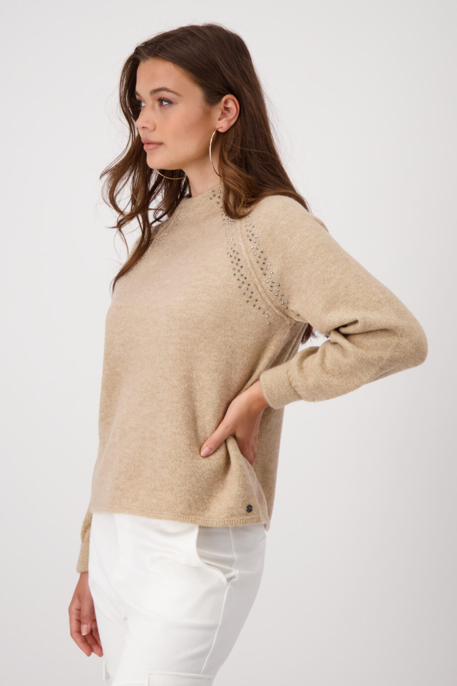 Monari Pullover, biscuit melange