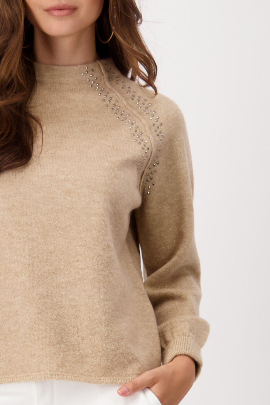 Monari Pullover, biscuit melange