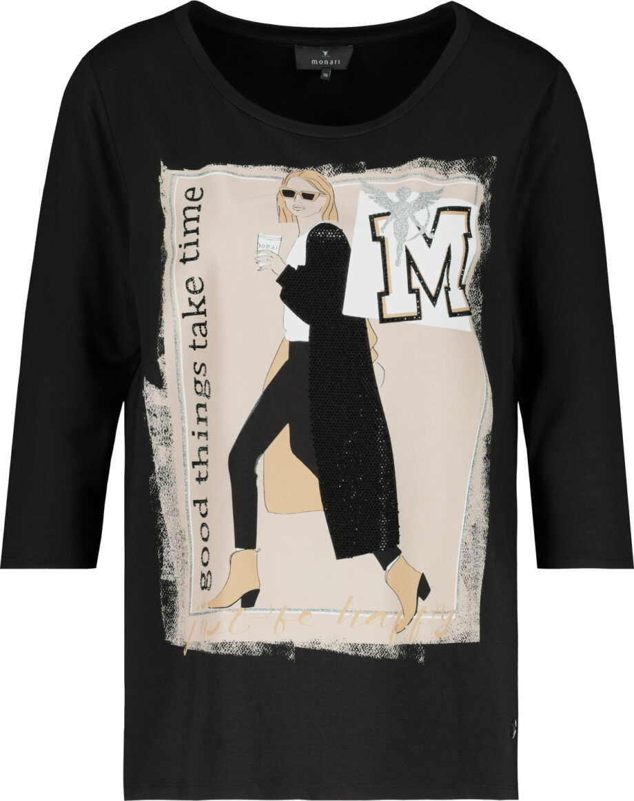 Monari Shirt, schwarz