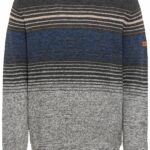 Camel active Mouliné Strickpullover mit Streifenmuster