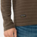 Camel active Langarm Henleyshirt aus reiner Baumwolle