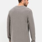 Camel active Langarm Henleyshirt aus reiner Baumwolle