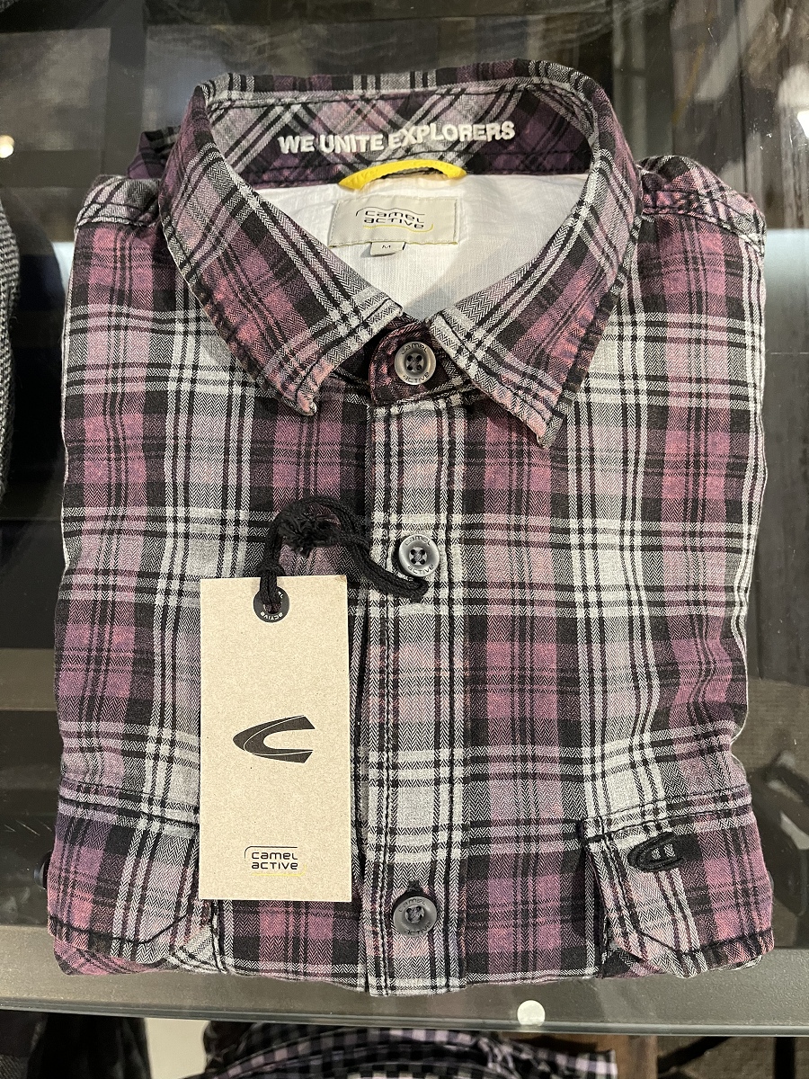 Camel active kariertes Hemd aus reiner Baumwolle