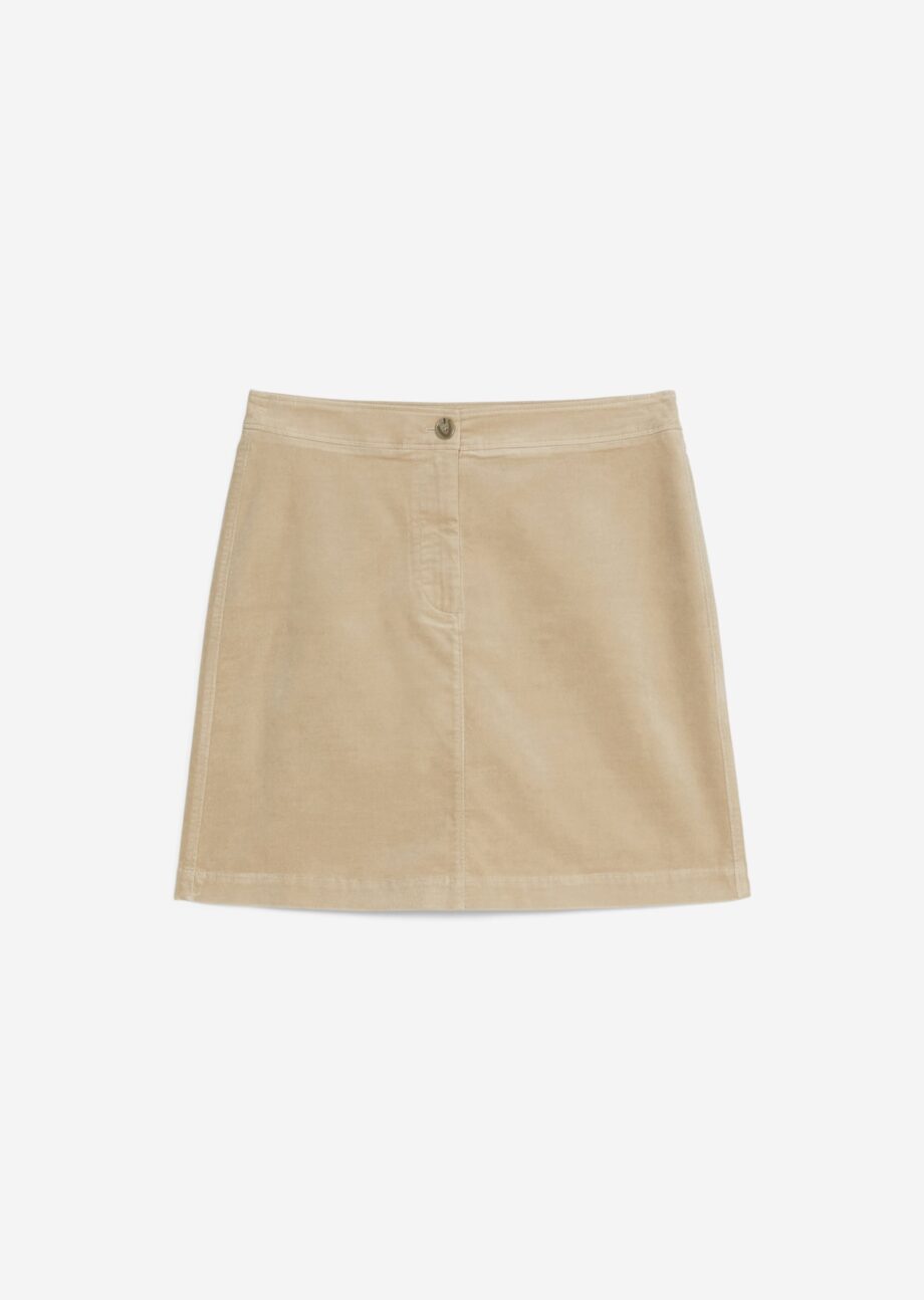 MARC O’POLO  Minirock straight aus stretchigem Samt , jonesboro cream