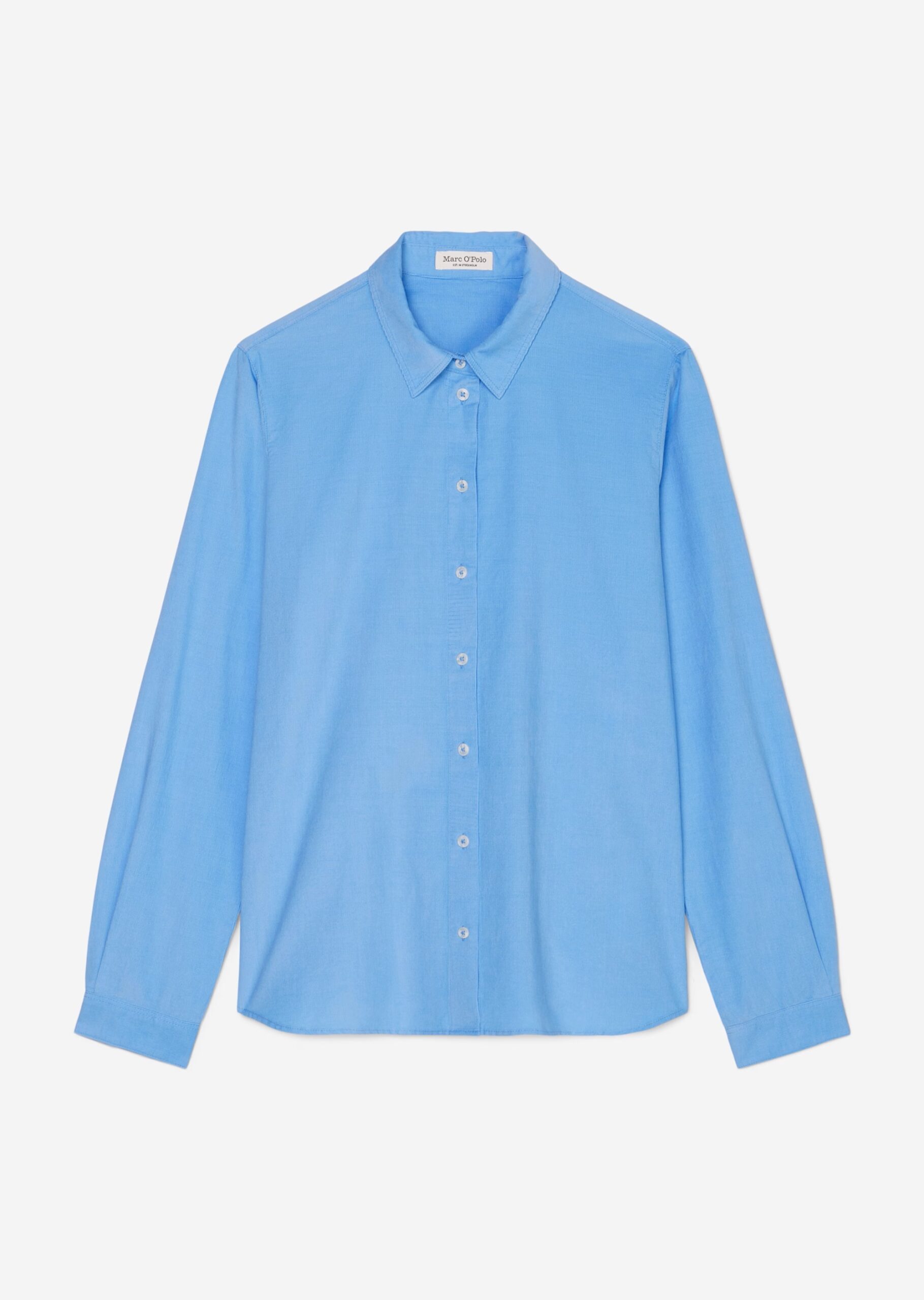 MARC O’POLO Bluse in samtiger Cord-Qualität, nordic sky