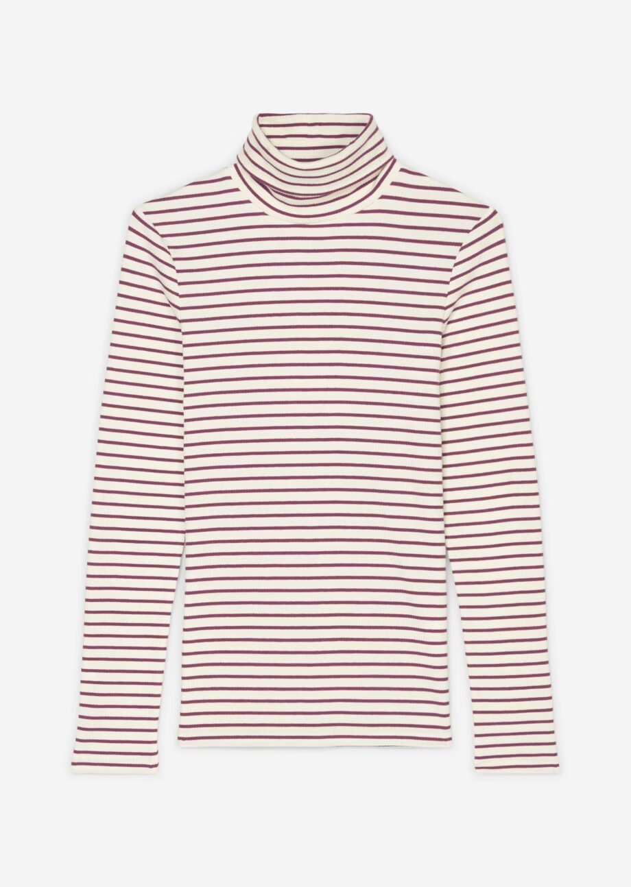 MARC O’POLO  Rollkragen-Longsleeve shaped  mit TENCEL™ Modal, multi/ juicy berry