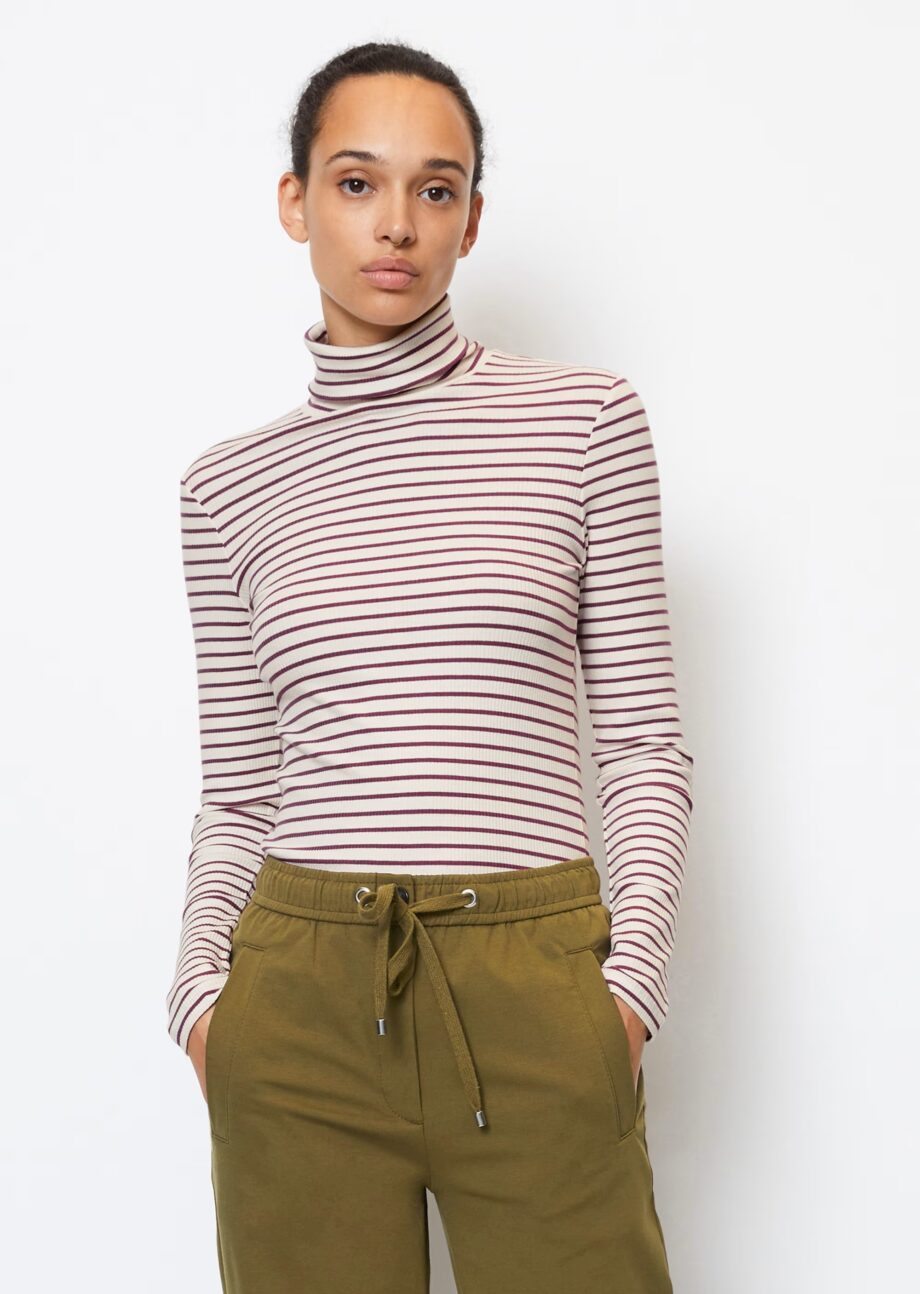 MARC O’POLO  Rollkragen-Longsleeve shaped  mit TENCEL™ Modal, multi/ juicy berry