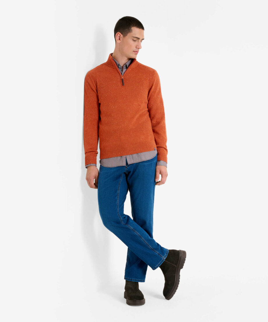 BRAX Pullover in sportlicher Tweed-Optik Style Steffen