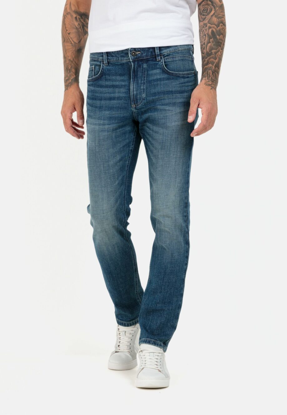Camel Active Herren Jeans Relaxed Fit – Bequeme Stretch-Denim Mit Used-Look