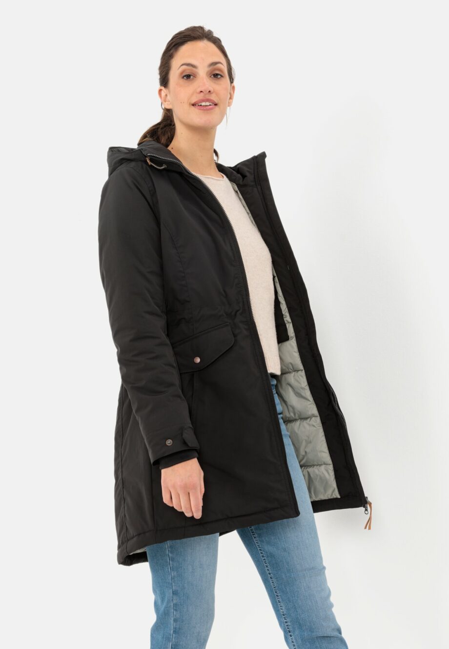 Camel Women Funktionsmantel mit Kapuze