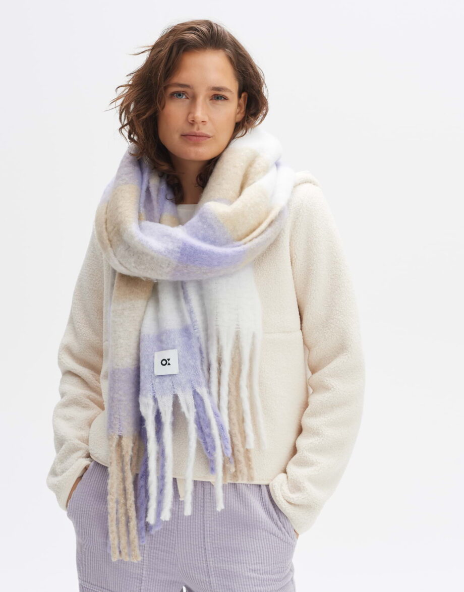 OPUS Oversize Schal Askara mit Check Muster