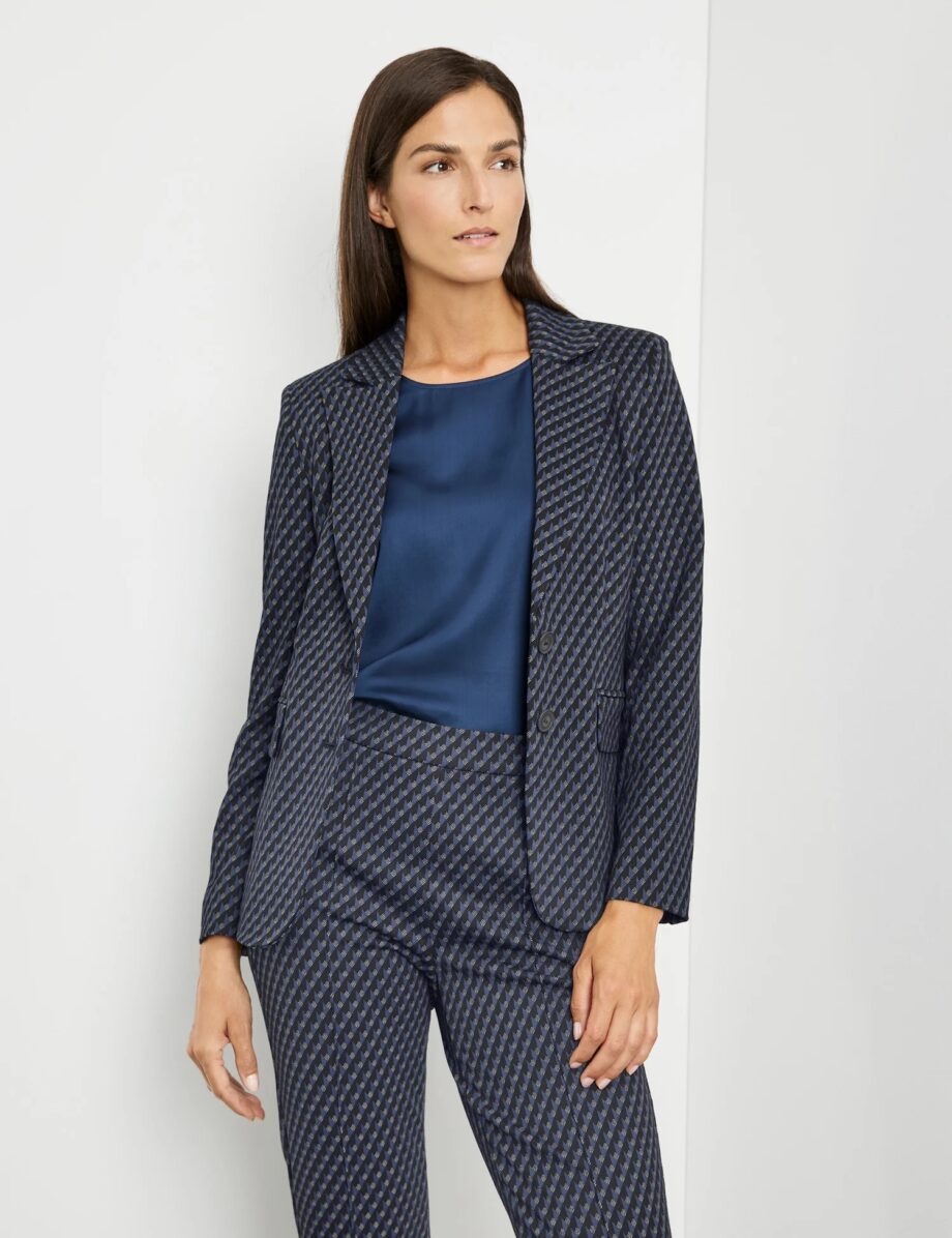 GERRY WEBER
        
          Gemusterter Blazer mit Pattentaschen