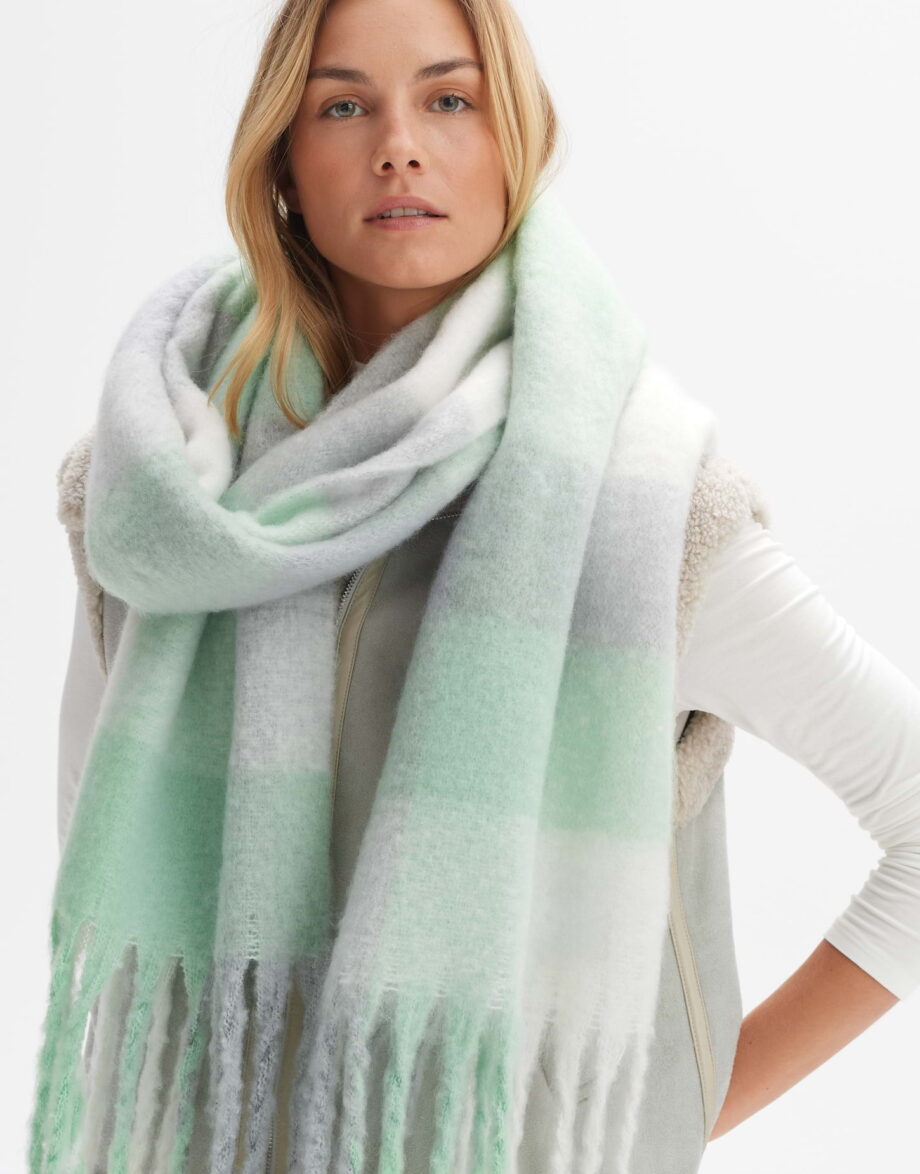 OPUS Oversize Schal Askara mit Check Muster