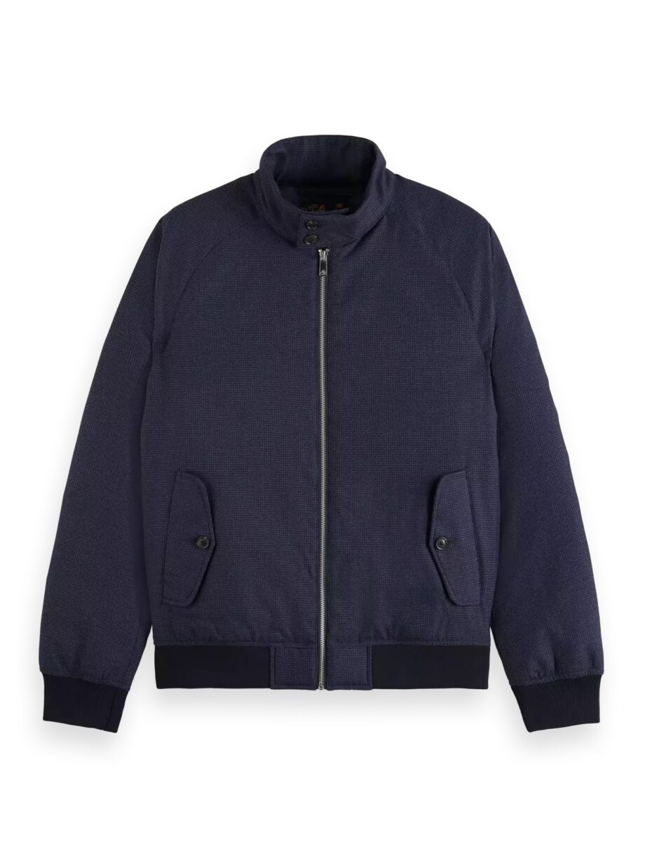 Scotch & Soda wattierte Harrington-Jacke, Night Mini Check