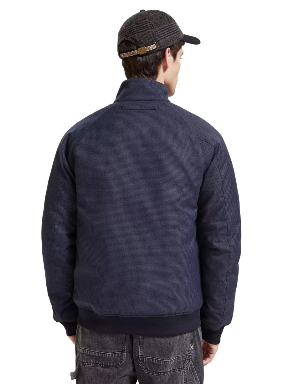 Scotch & Soda wattierte Harrington-Jacke, Night Mini Check