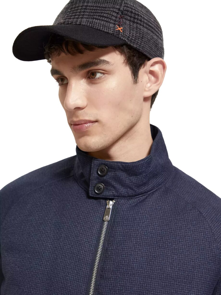 Scotch & Soda wattierte Harrington-Jacke, Night Mini Check