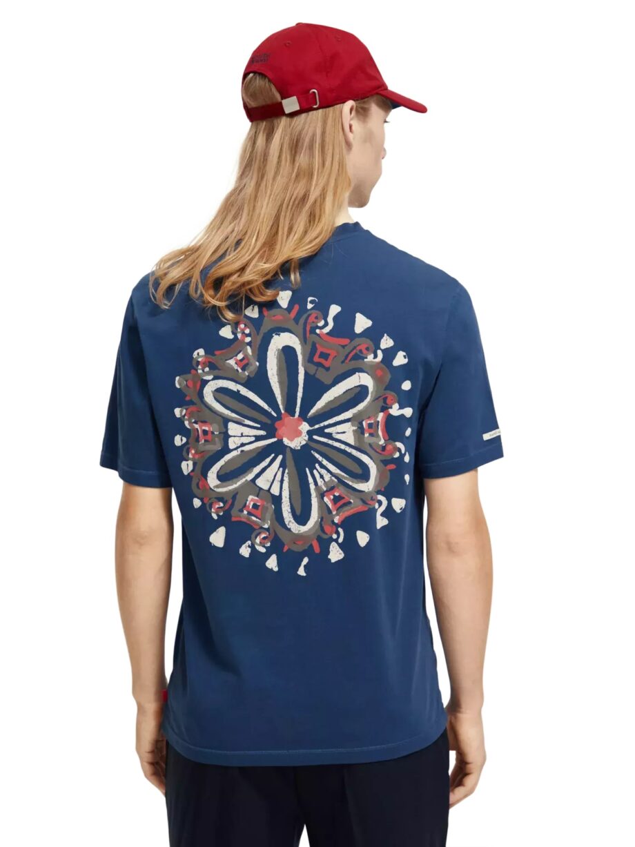 Scotch & Soda Festival Artwork T-Shirt, Storm Blue