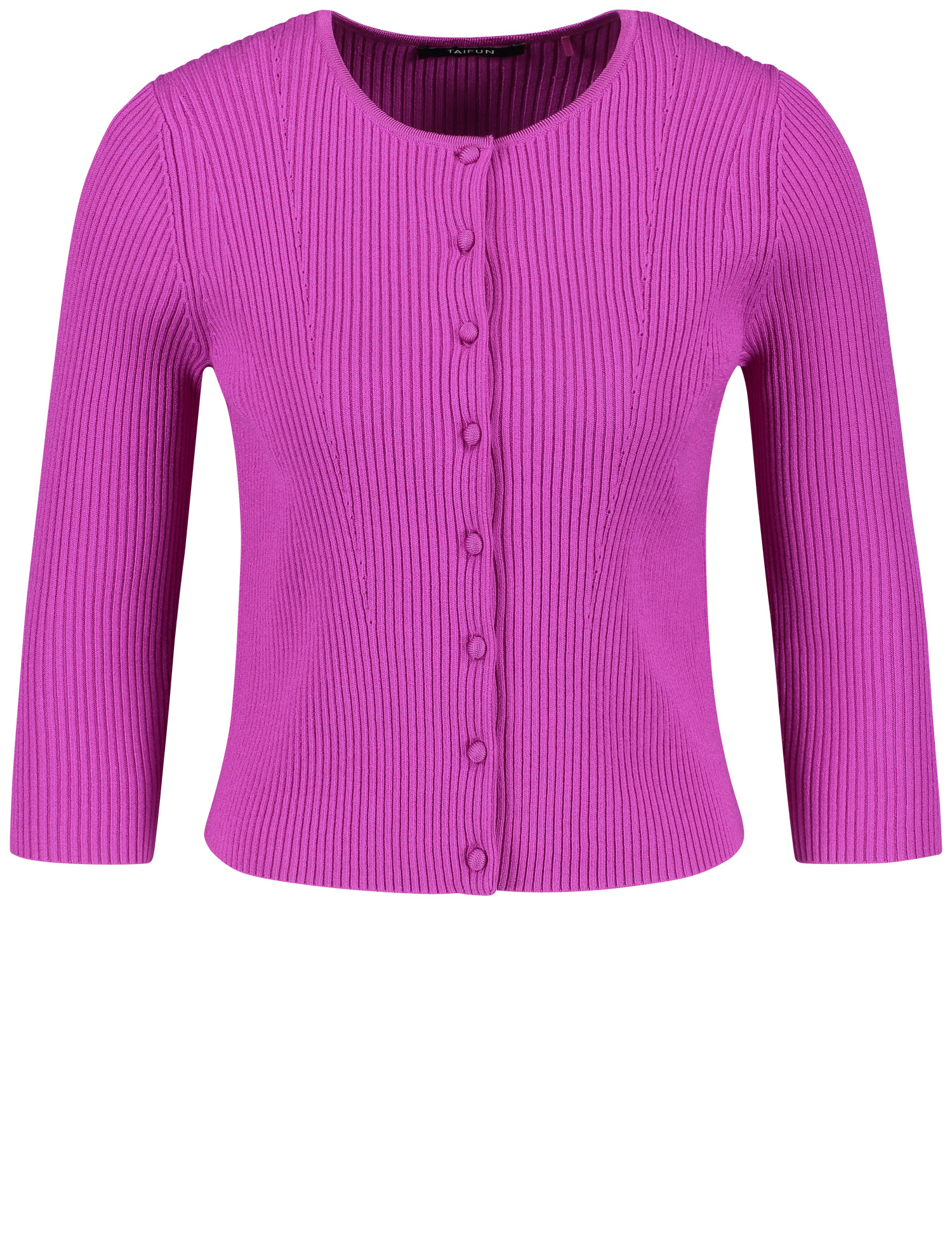 TAIFUN
Gerippte 3/4 Arm Strickjacke