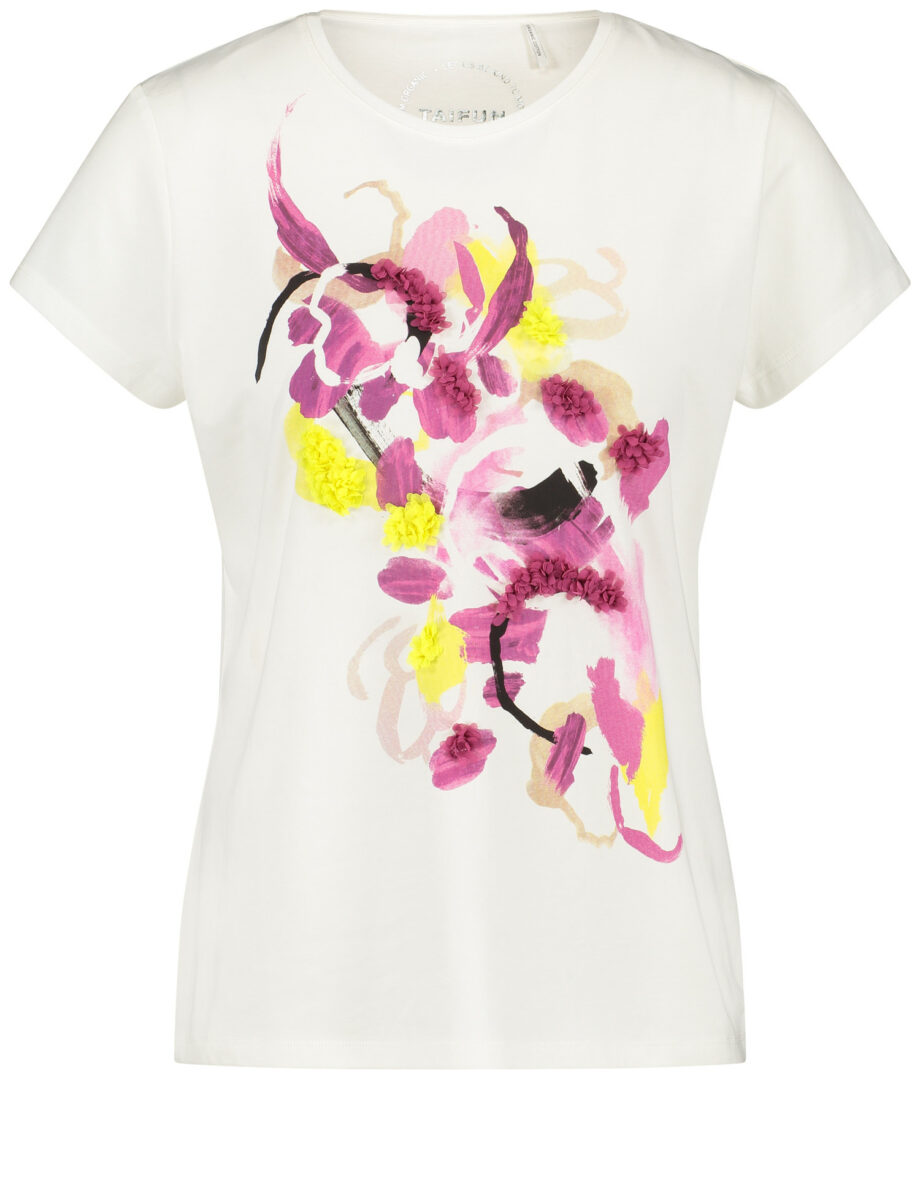 TAIFUN T-Shirt mit verziertem Frontprint