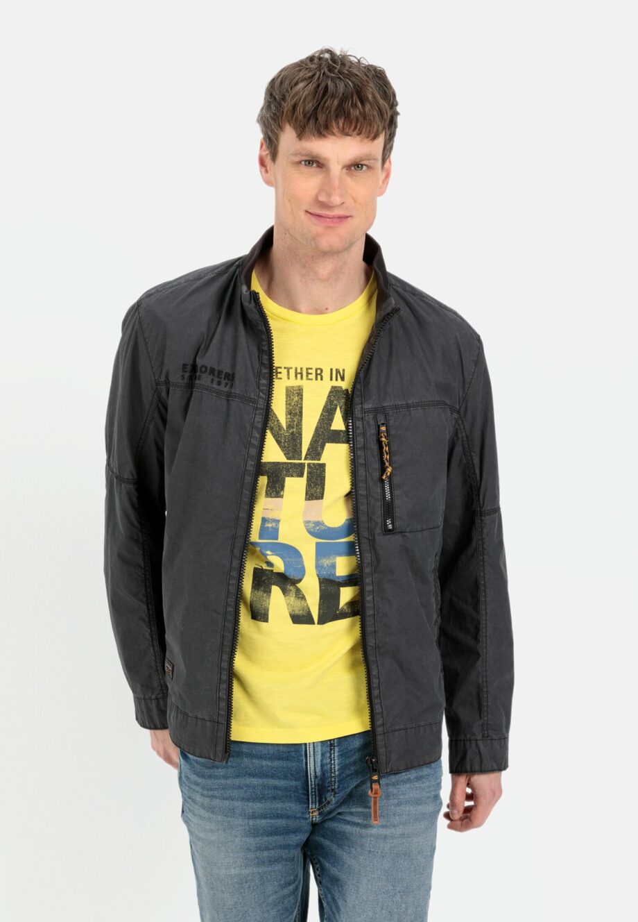 Camel active Leichter Blouson aus Baumwolle im Washed Look