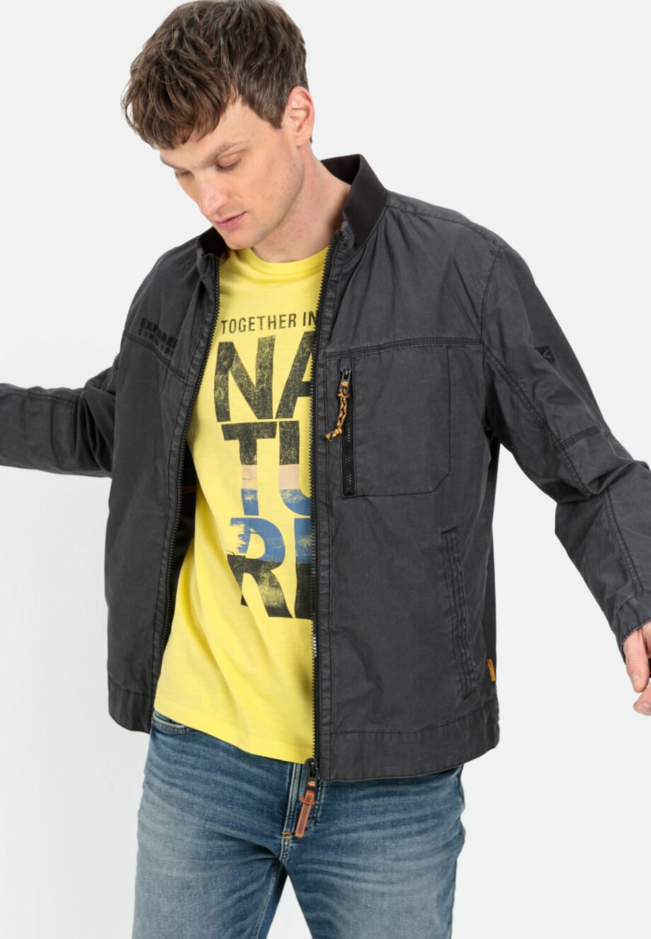 Camel active Leichter Blouson aus Baumwolle im Washed Look