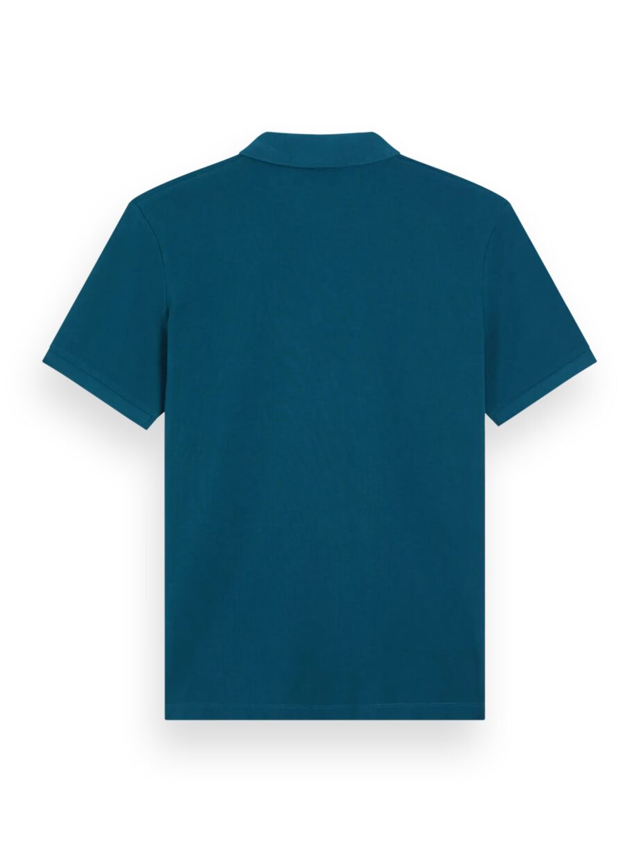 Scotch & Soda Essential Pique Polo, Harbour Teal