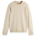 Scotch & Soda Essential Logo Badge Crew, LIGHT BEIGE