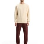 Scotch & Soda Essential Logo Badge Crew, LIGHT BEIGE