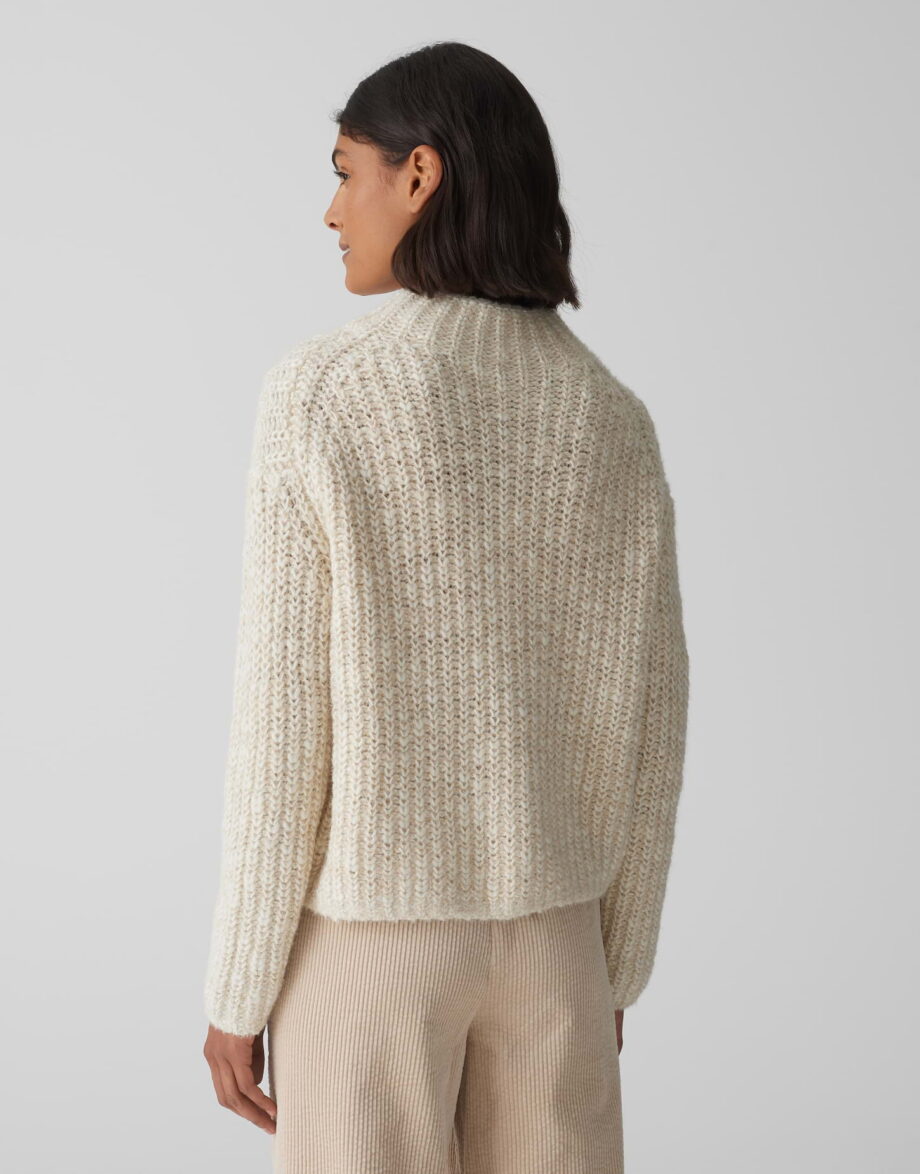 OPUS · Winter Strickpullover PERKE Boxy Fit in Mélange Optik