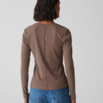 OPUS Schmales Rippshirt Sadalie aus BCI Cotton Mix