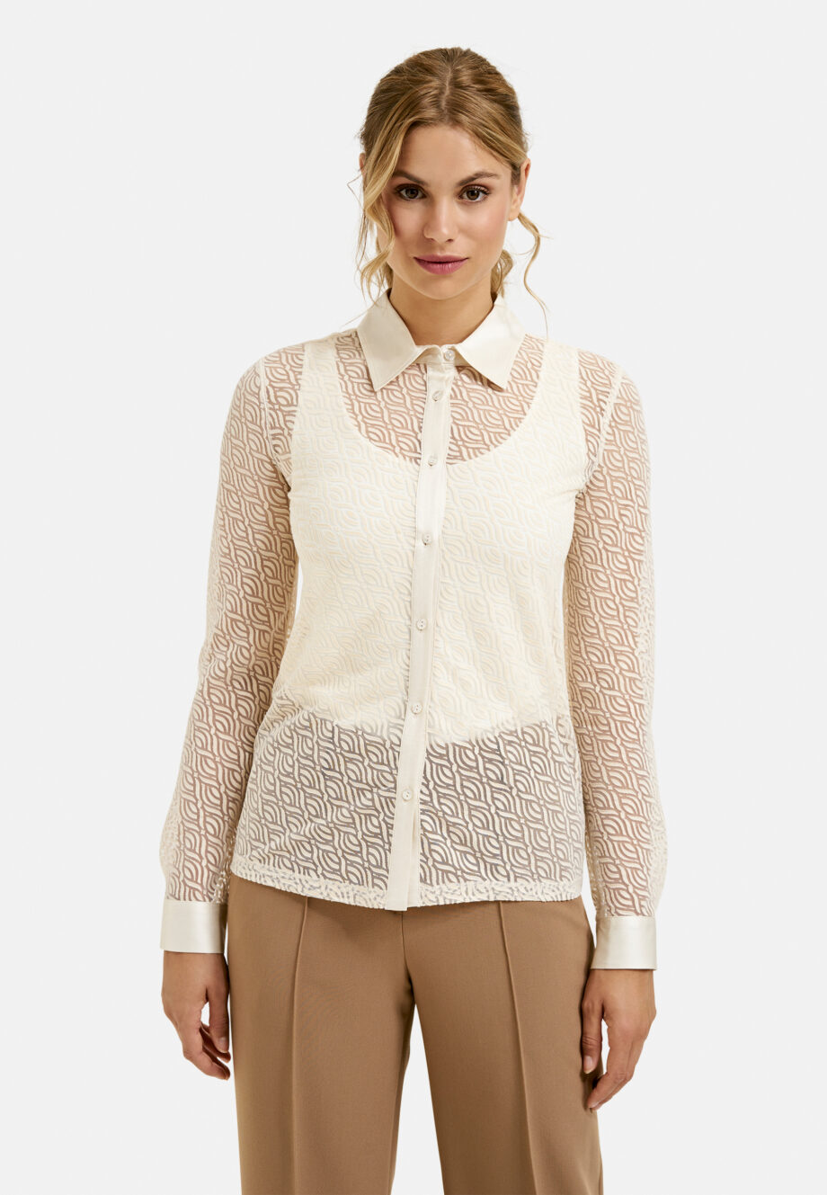 MILANO ITALY Damen Bluse, creme