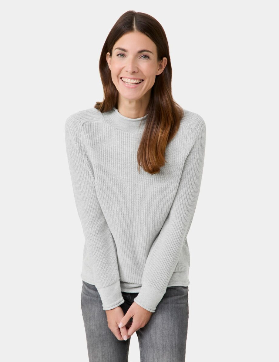 GERRY WEBER
        
          Gerippter Pullover mit Dekozipper in der Seitennaht