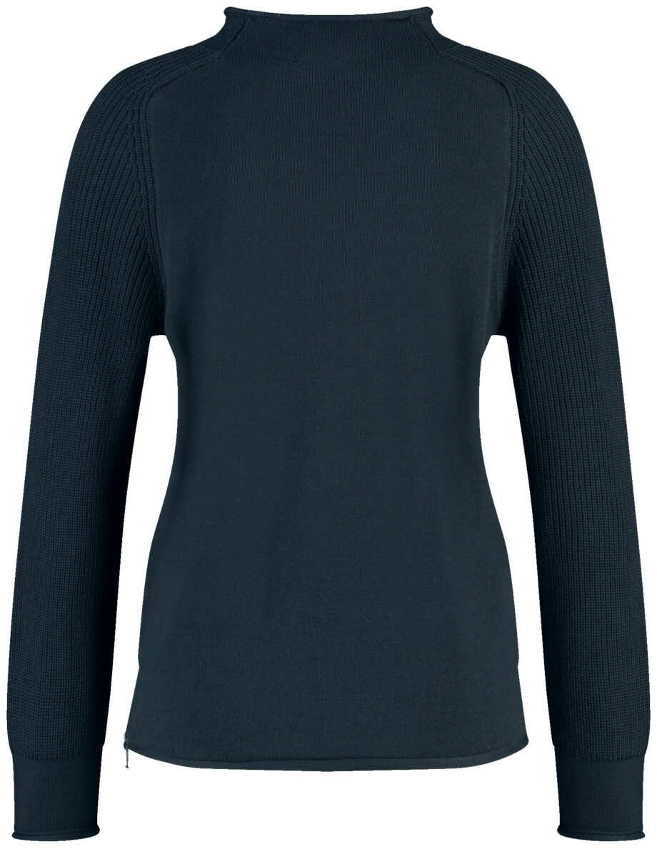 GERRY WEBER
        
          Gerippter Pullover mit Dekozipper in der Seitennaht