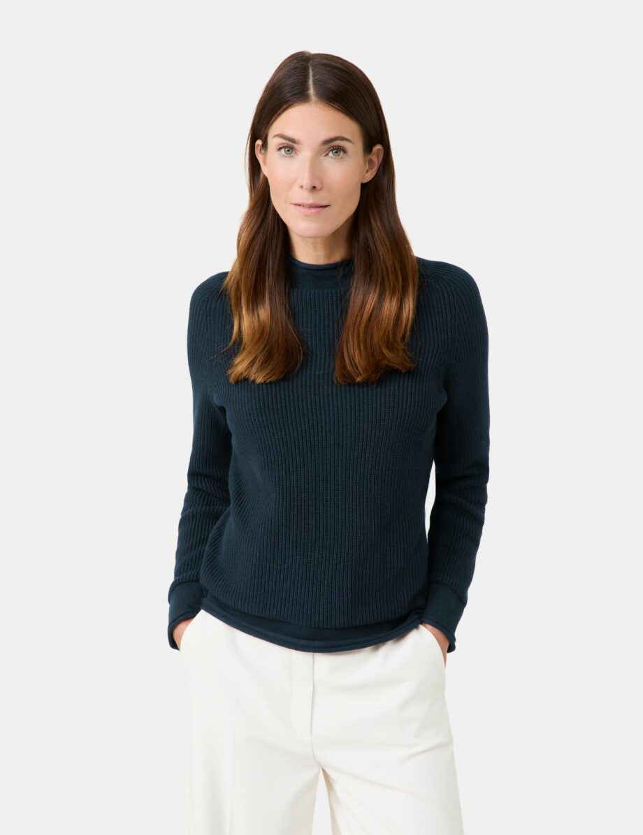 GERRY WEBER
        
          Gerippter Pullover mit Dekozipper in der Seitennaht