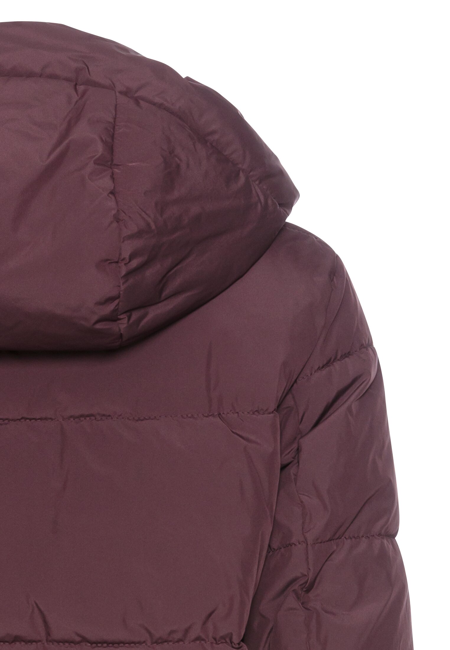 Camel Women Langer Puffermantel mit gefütterter Kapuze