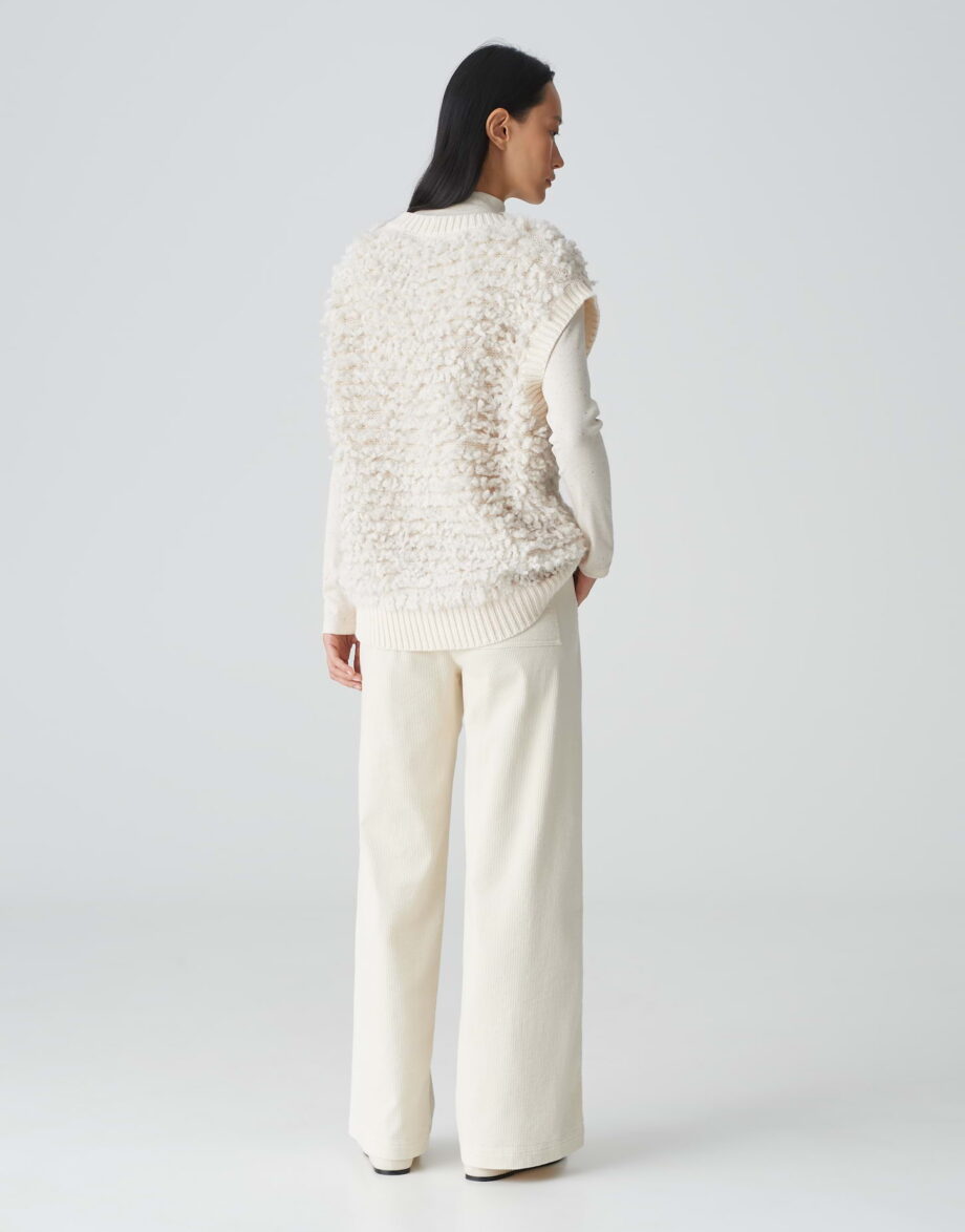 OPUS Strickweste DELUDA Oversize mit Wolle
