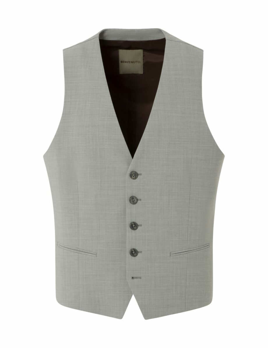 Benvenuto Weste #2 Slim Fit SECCHIA OS, lightgrey