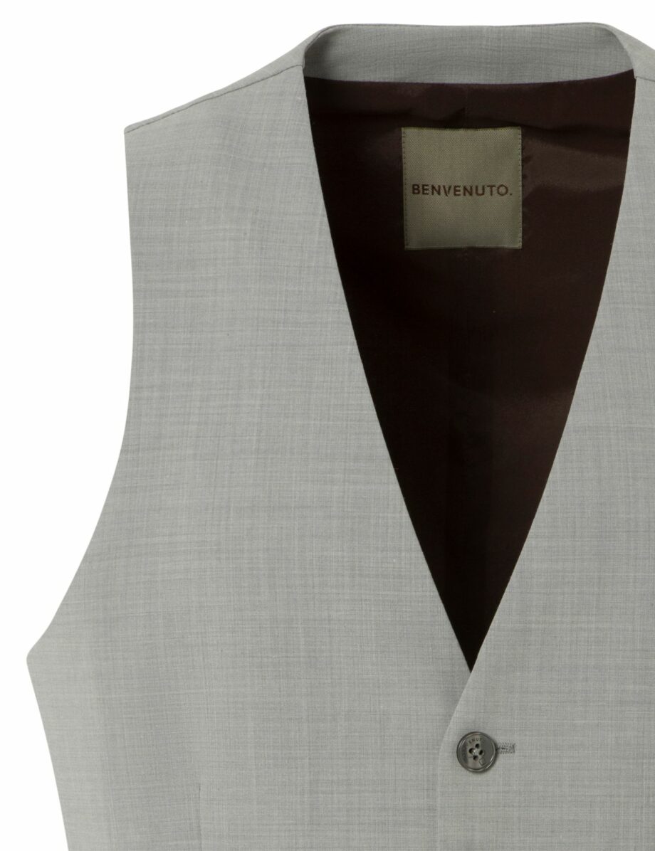 Benvenuto Weste #2 Slim Fit SECCHIA OS, lightgrey