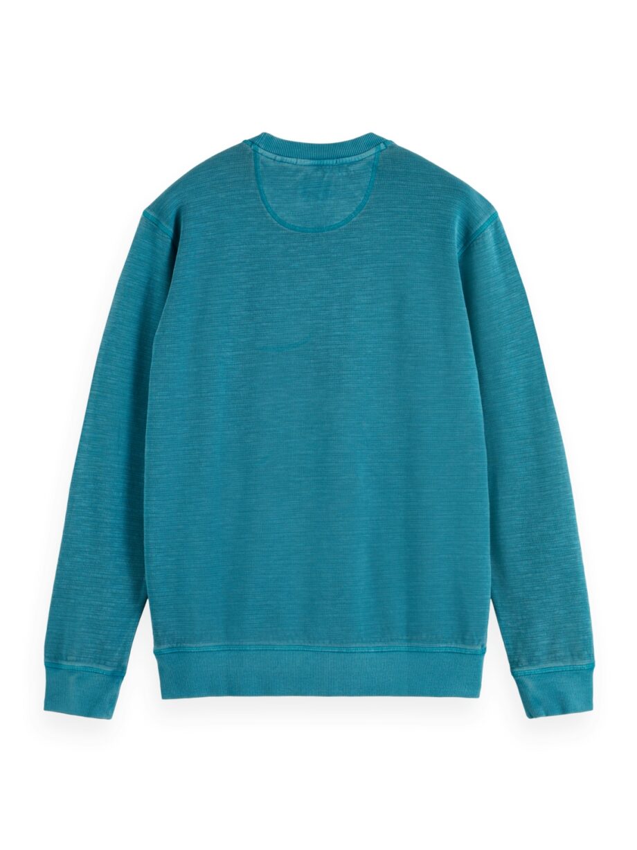 Scotch & Soda Garment-Dyed Structured Sweatshirt, Petrol Blue