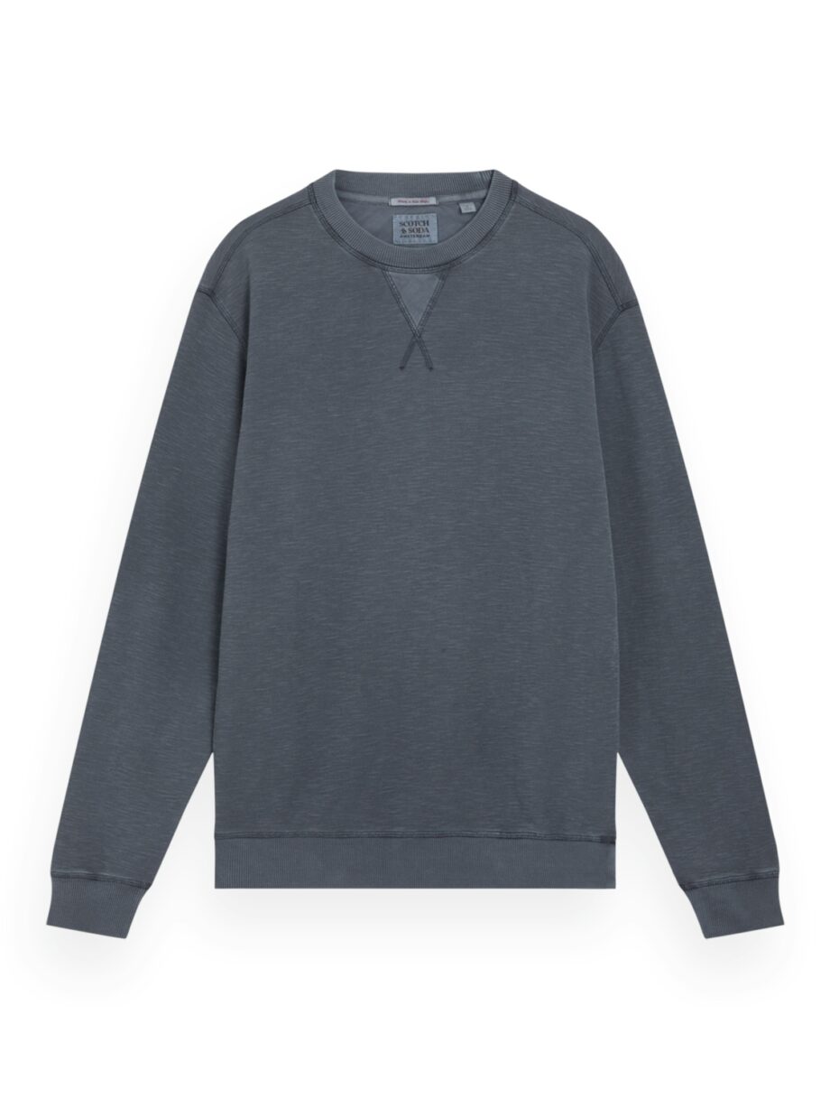 Scotch & Soda Garment-Dyed Structured Sweatshirt, Petrol Blue